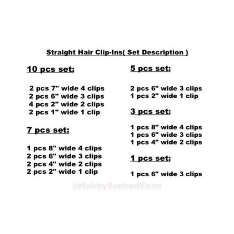 Straight Hair Clip-In (South Indian Raw)